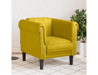 vidaXL Fauteuil Fluweel Geel - Nu met 62% korting!