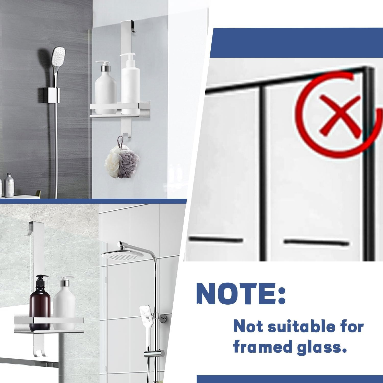 Doucheplank Zonder Boren - RVS - Ophangbaar (29% Korting)