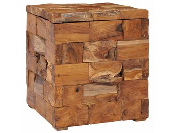 vidaXL Opbergkruk Massief Teakhout - Nu met 34% Korting!