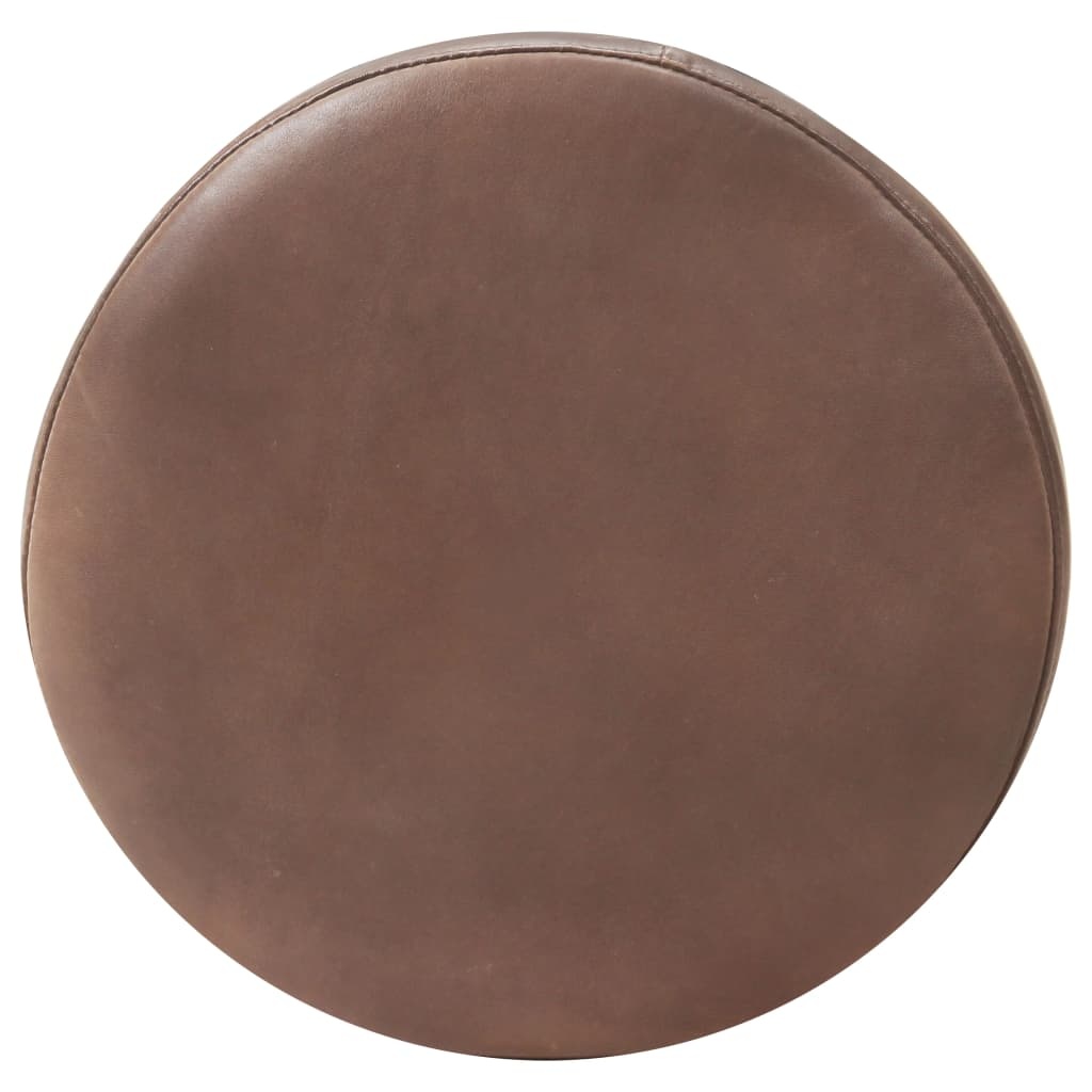 vidaXL Barkrukken 2x Echt Leer Verweerd Bruin - 54% Korting!