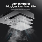 Gasland Chef SR60SS afzuigkap, 60 cm circulatie, stille afvoerlucht, 202 m³/uur, actieve koolfilter, 3 standen, Touch Control, onderbouwkap met filter, roestvrij staal, zilveren glazen schermen