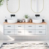 vidaXL Wastafelblad Massief Hout 180x60cm - 32% Korting