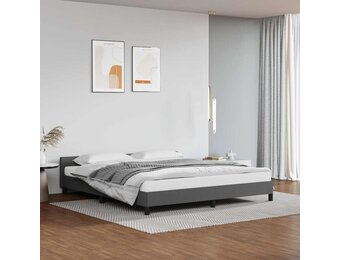 vidaXL Bedframe met hoofdeinde 180x200 cm grijs - 34% korting!