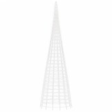 vidaXL LED-kerstboom aan vlaggenmast 3000 LEDs koud wit 800 cm - 47% korting!