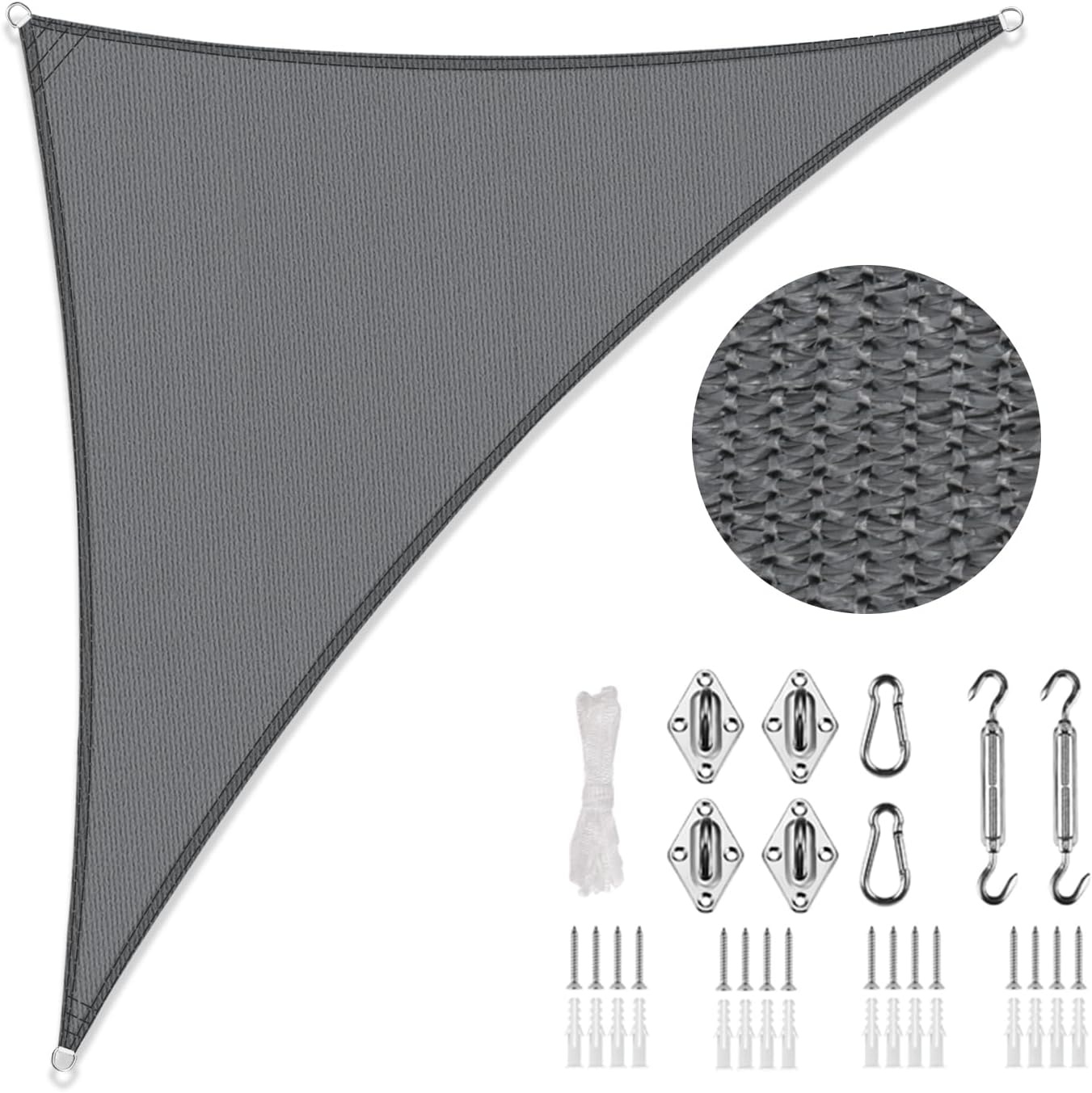 LOVE STORY Schaduwzeil 2x3m Antraciet -44% UV-bestendig & Ademend