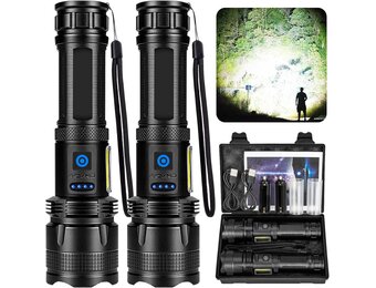 ZEUSFIRE Led Zaklampen (2-Pack) - 100.000 Lumen, Oplaadbaar | 27% Korting