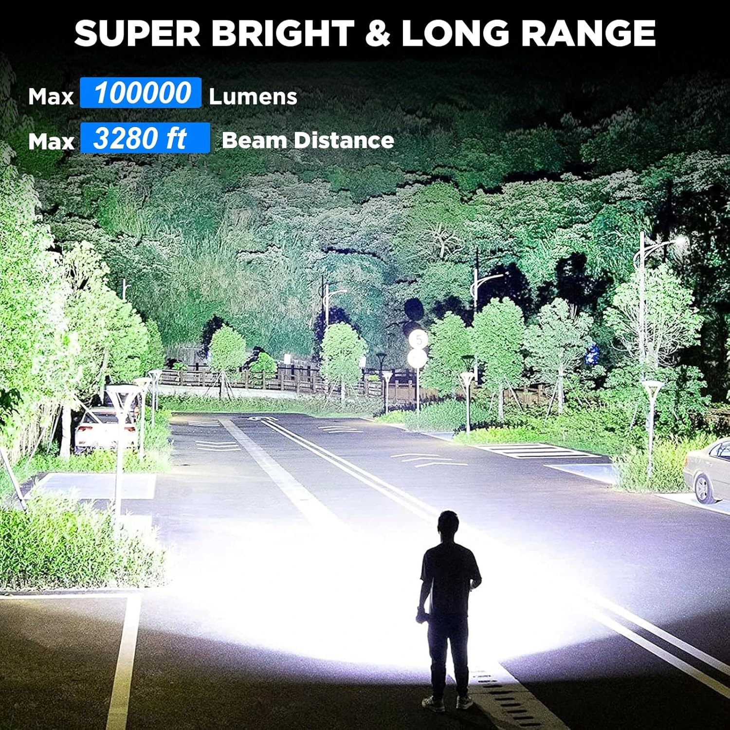 ZEUSFIRE Led Zaklampen (2-Pack) - 100.000 Lumen, Oplaadbaar | 27% Korting