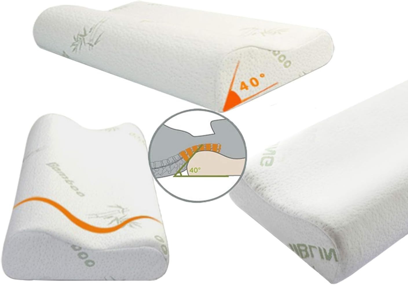 23% Korting: Ergonomisch Memory Foam Kussen 55x35x12cm | Bamboe Hoes