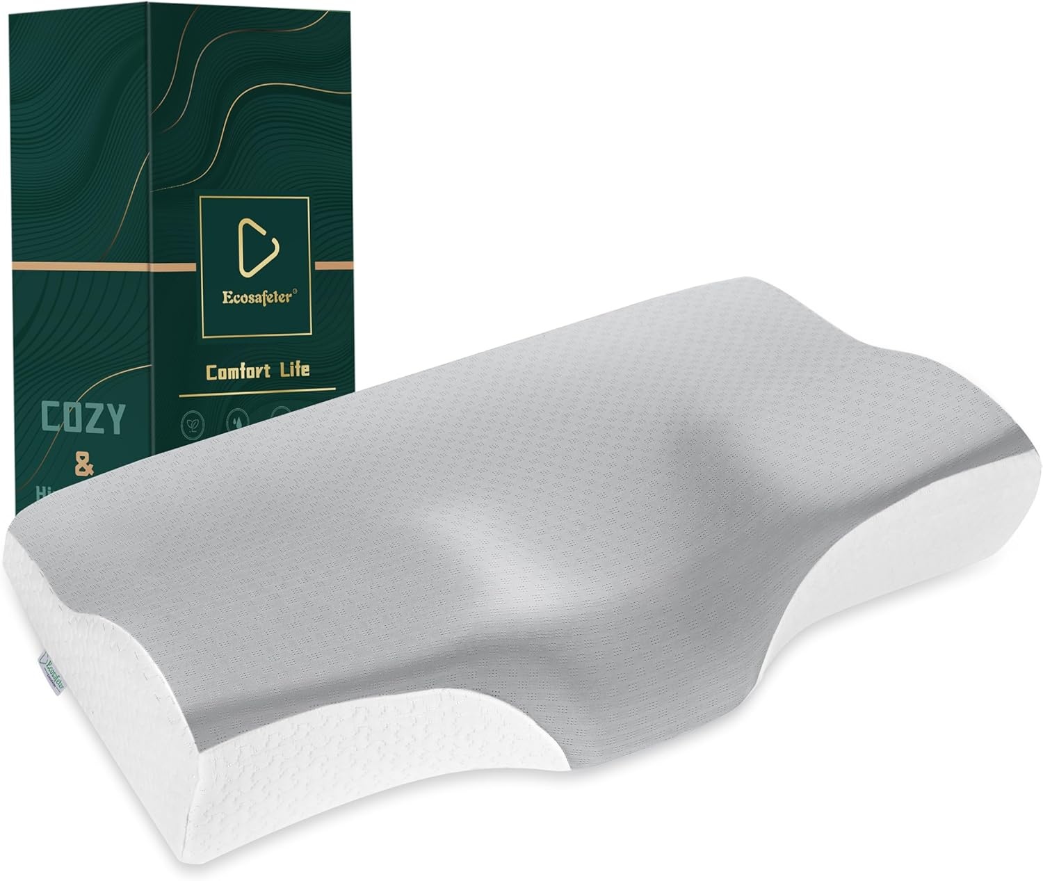 23% Korting: Ergonomisch Memory Foam Kussen 55x35x12cm | Bamboe Hoes