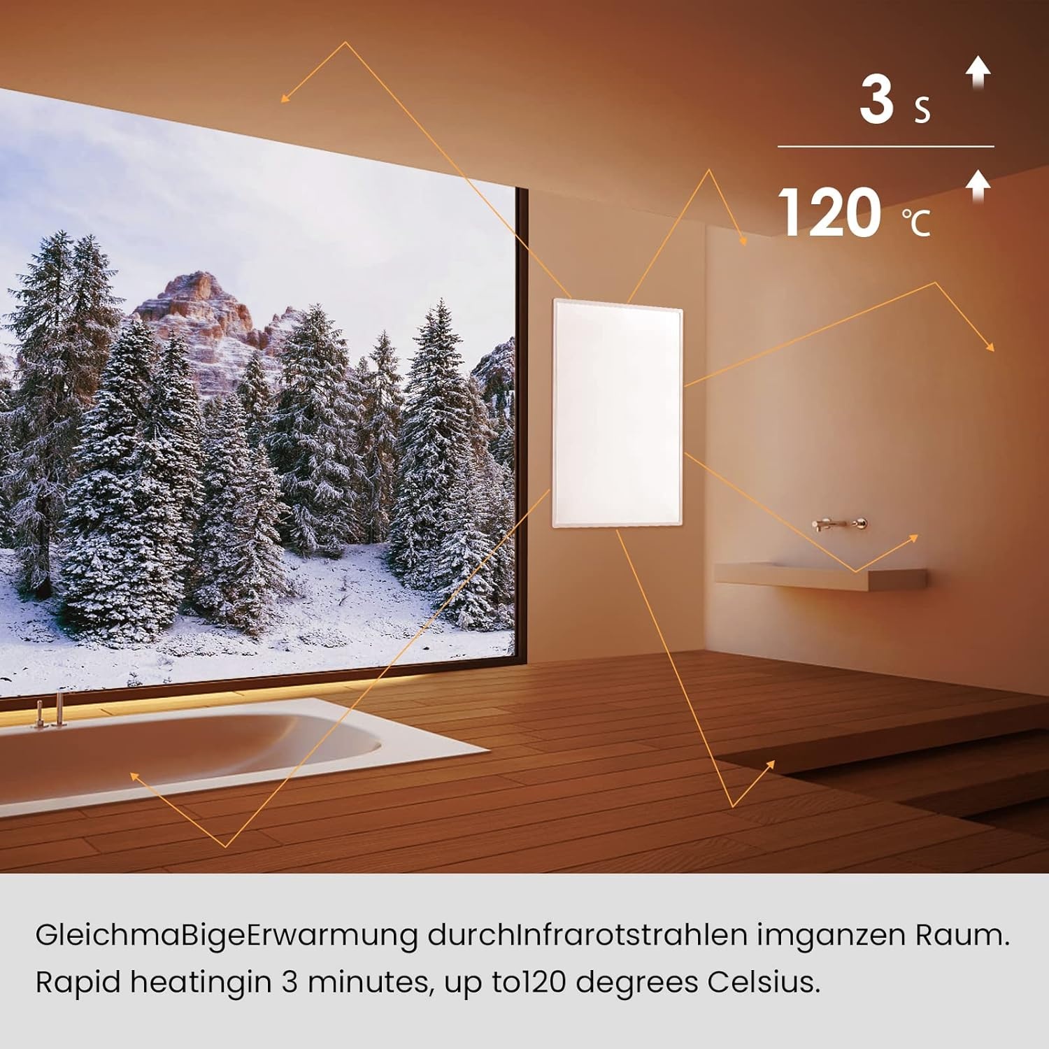 Infrarood Verwarming Paneel 300W - Energiezuinig & Stille Directe Warmte (-53%)