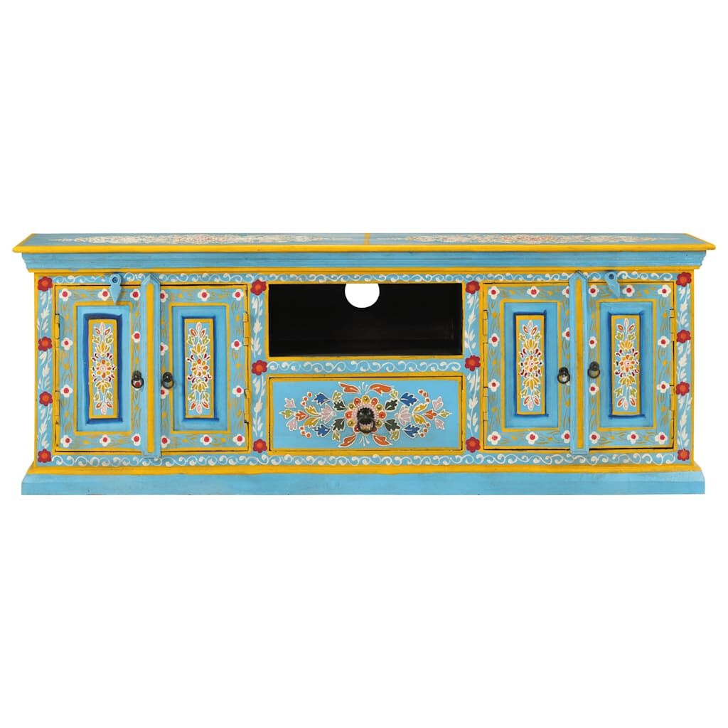 vidaXL TV-meubel Blauw Mangohout - 54% Korting!