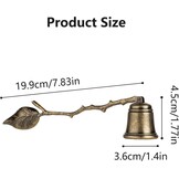 Vintage Kaarsenblusser Blad, Antiek Goud (18% Korting!)