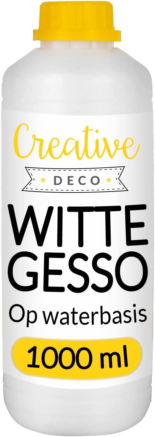 Creative Deco Gesso Acryl Primer Wit | 1L | 22% Korting | Perfecte Schildervoorspraak