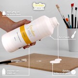 Creative Deco Gesso Acryl Primer Wit | 1L | 22% Korting | Perfecte Schildervoorspraak