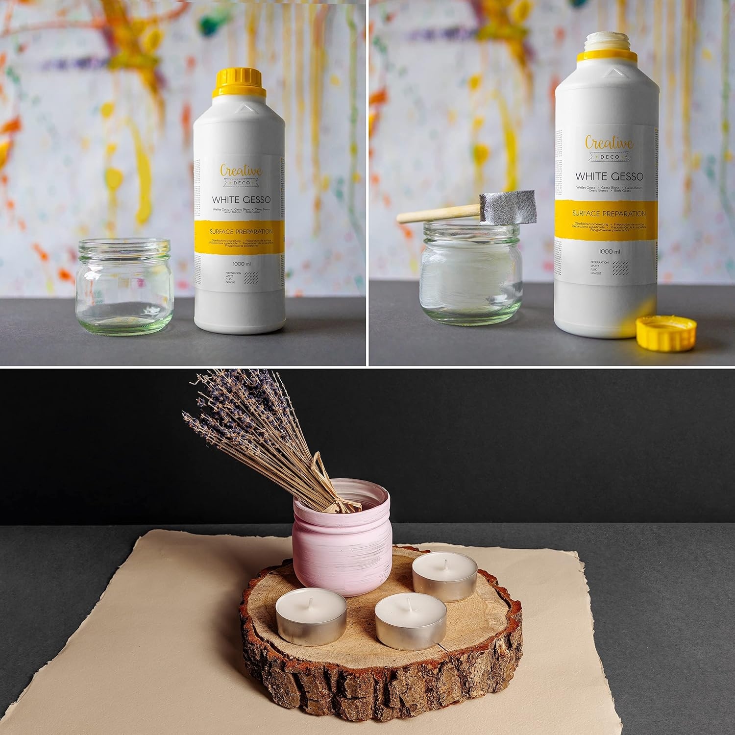 Creative Deco Gesso Acryl Primer Wit | 1L | 22% Korting | Perfecte Schildervoorspraak