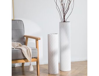 Sziqiqi Vloervaas Set Wit (2 stuks) 28% Korting