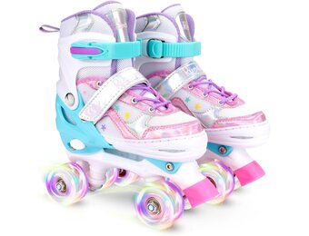 Verstelbare Kinder Skates - 4 Maten, Lichtgevende Wielen - Nu 27% Korting!