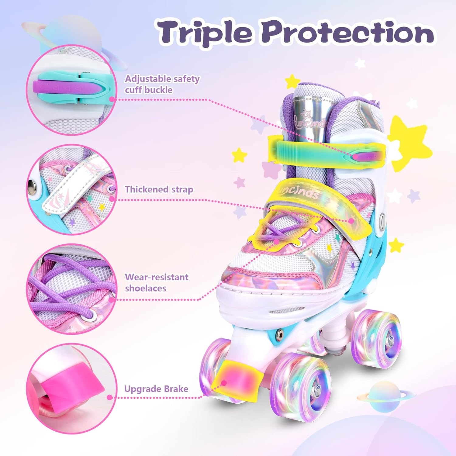 Verstelbare Kinder Skates - 4 Maten, Lichtgevende Wielen - Nu 27% Korting!