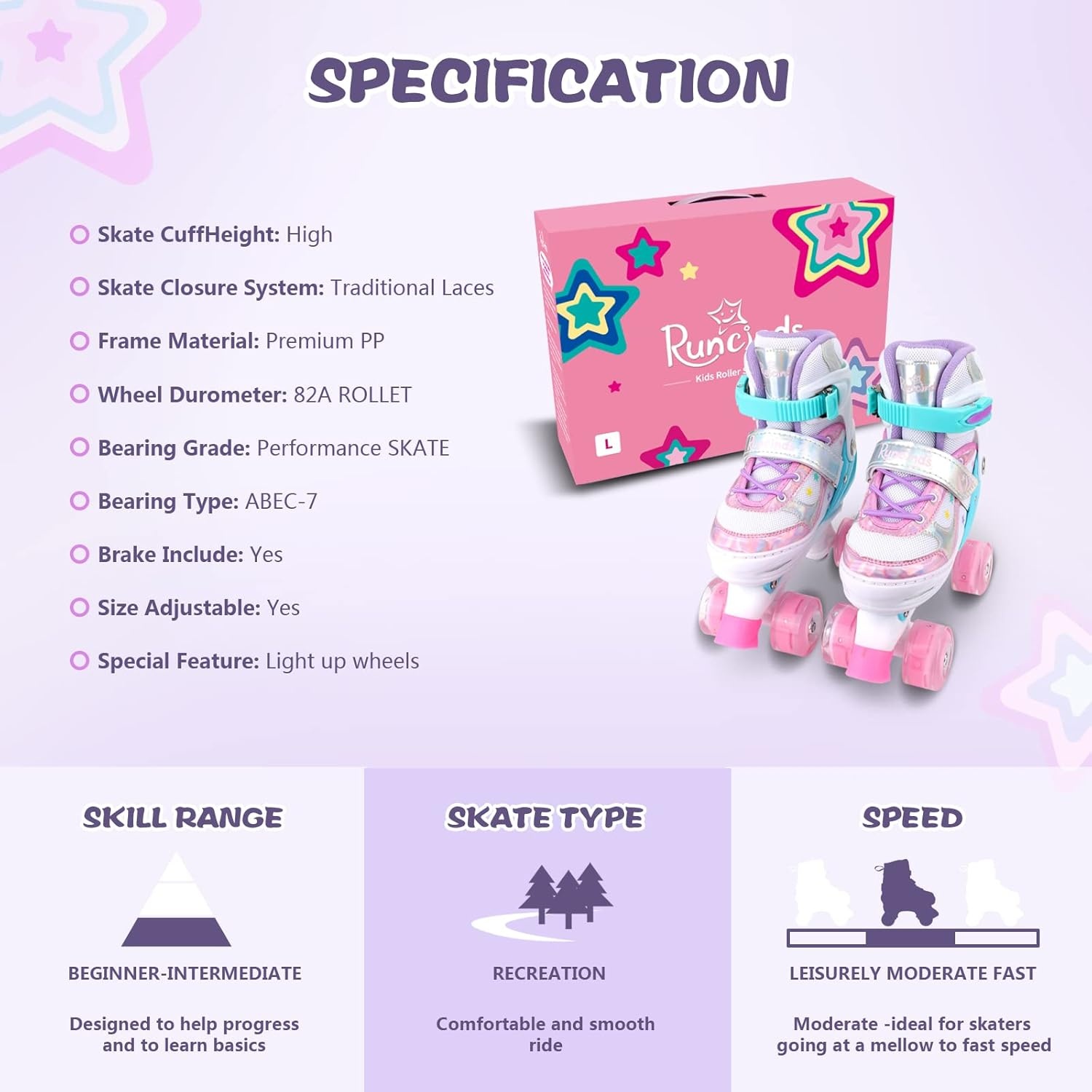 Verstelbare Kinder Skates - 4 Maten, Lichtgevende Wielen - Nu 27% Korting!