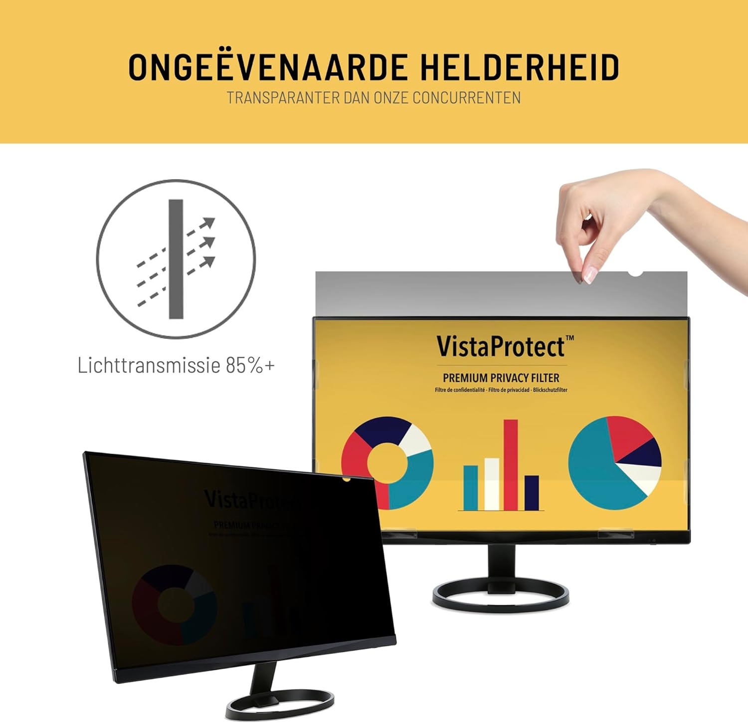 VistaProtect Privacy & Blauw Licht Filter - 32" Monitor (16:9) - Nu 28% Korting!