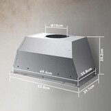 Hermitlux Afzuigkap 52cm 750m³/h - 28% Korting