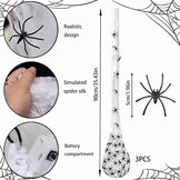 3x Lichtgevende Spinnen-eieren Halloween Decoratie - Paars (24% korting!)