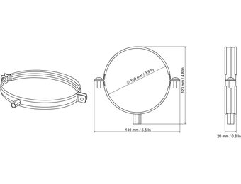 H&C VENT Verzinkte Buisklem Ø100mm - 14% Korting