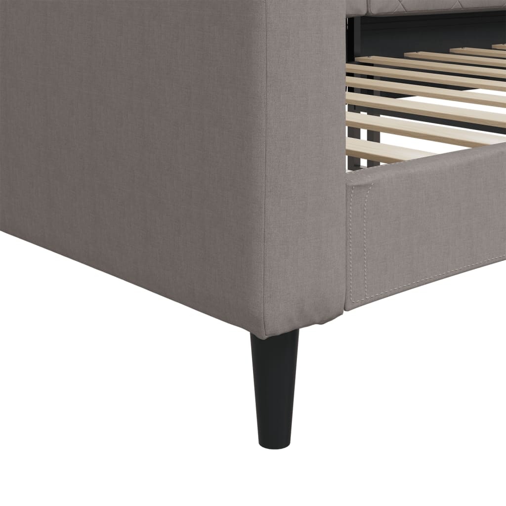 vidaXL Slaapbank 100x200 cm stof taupe - 34% korting!