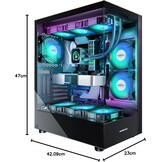 MUSETEX K2 PC-behuizing met 6x ARGB Fans, 53% Korting!