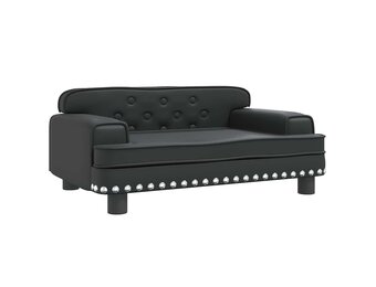 vidaXL Hondenmand Kunstleer Zwart 70x45x30 cm - 33% Korting!