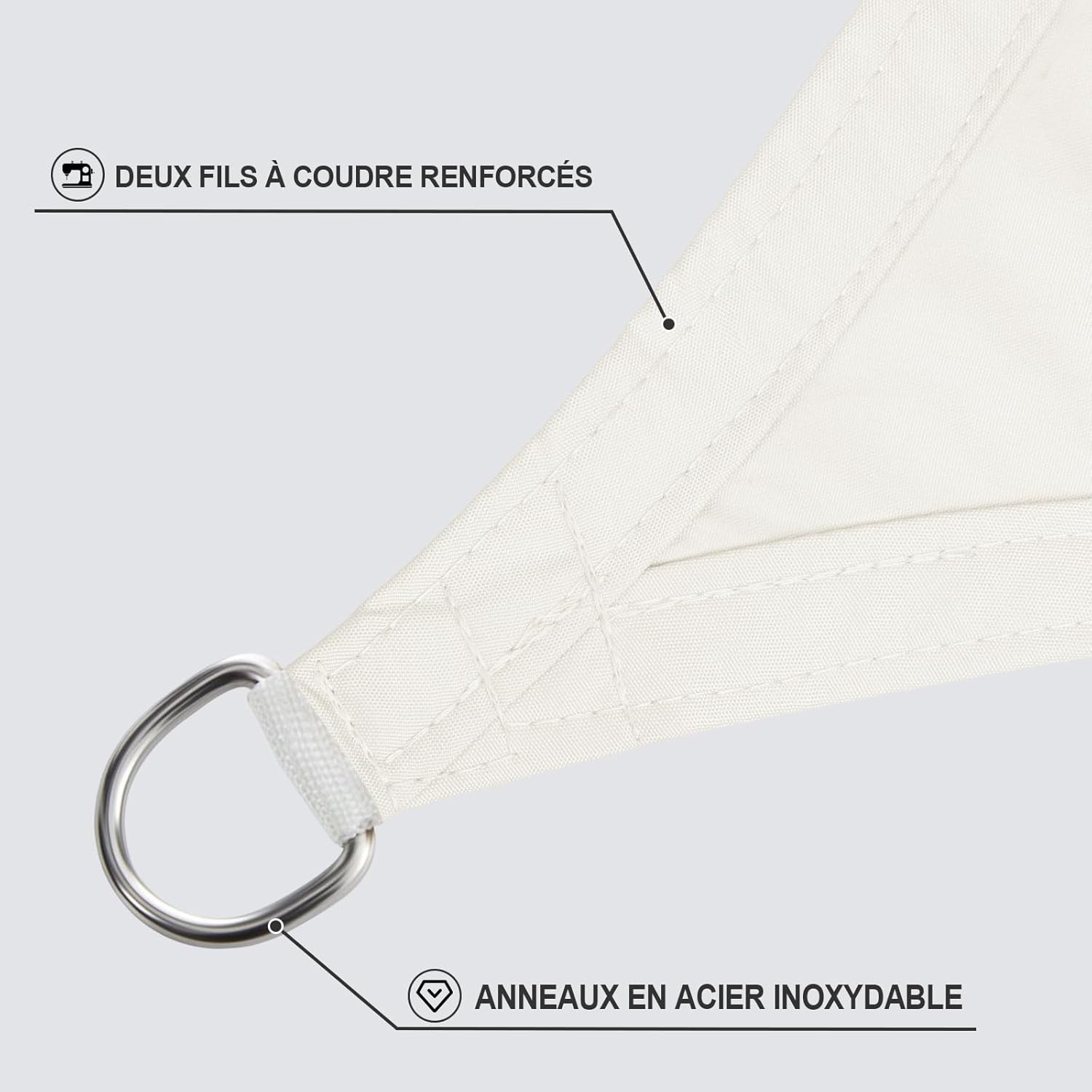 Sunnylaxx Crème Voile d'ombrage 4x6m Rectangulair - 29% Korting!