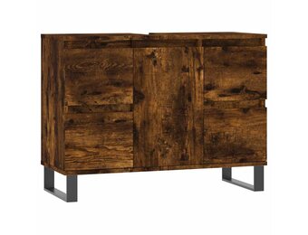 VidaXL Badkamerkast 80cm Gerookt Eiken - 33% Korting!