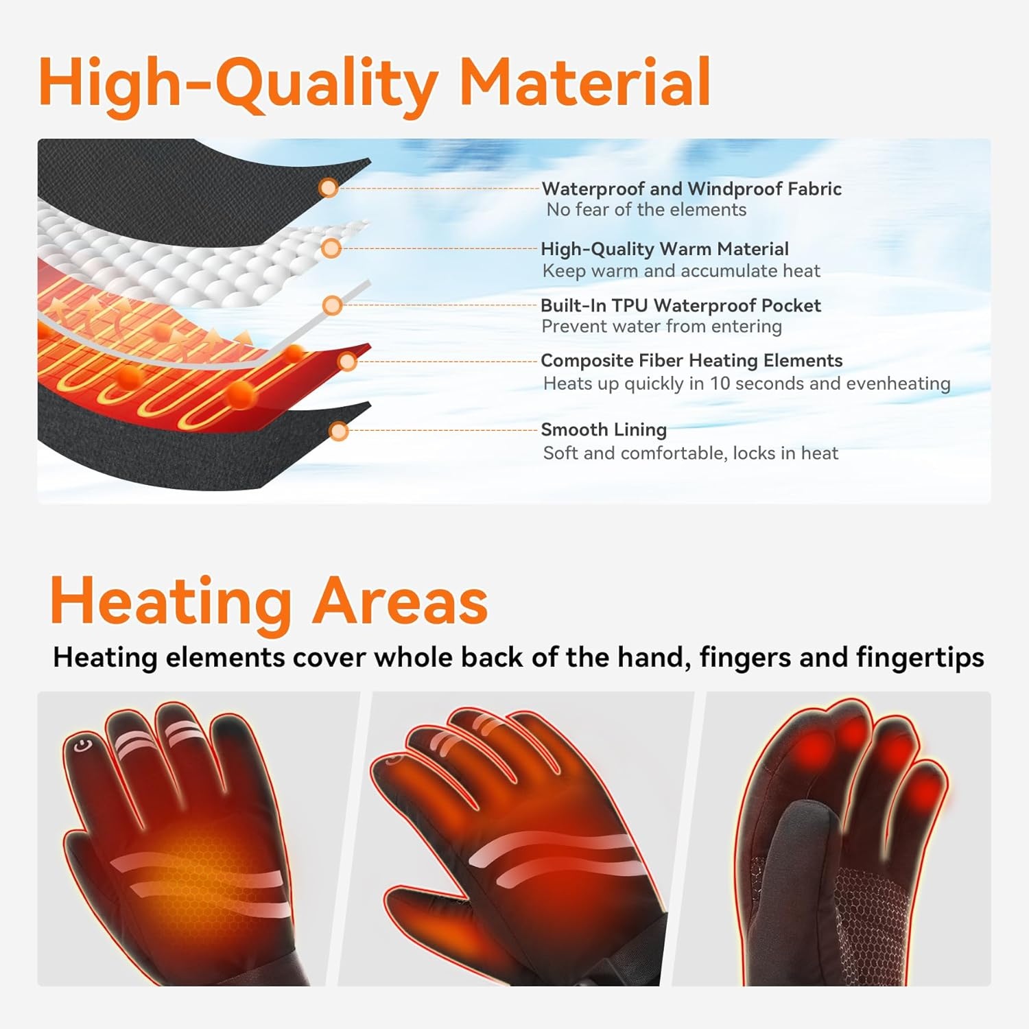 Verwarmbare Handschoenen Zwart (L) - 25% Korting | Retoertje.nl