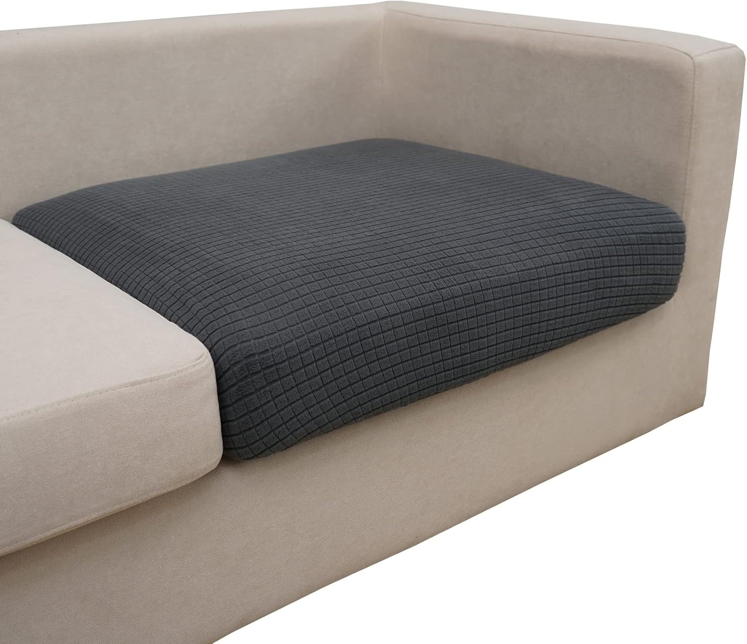 Eismodra L-Hoek Sofahoes Donkergrijs - 3 Zits, Elastisch & Makkelijk - 32% Korting