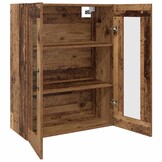 vidaXL Wandkast Bruin Bewerkt Hout - 69.5x34x90cm | 33% Korting
