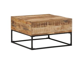 VidaXL Salontafel 68x68x41 cm Ruw Mangohout - Nu 29% Korting!