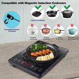 AMZCHEF Inductiekookplaat 2000W - 27% Korting | Compact & Krachtig