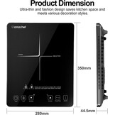AMZCHEF Inductiekookplaat 2000W - 27% Korting | Compact & Krachtig