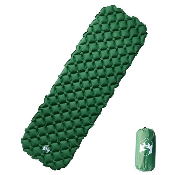 vidaXL Kampeermatras 190x58x6cm (1 pers.) Groen - 62% Korting!