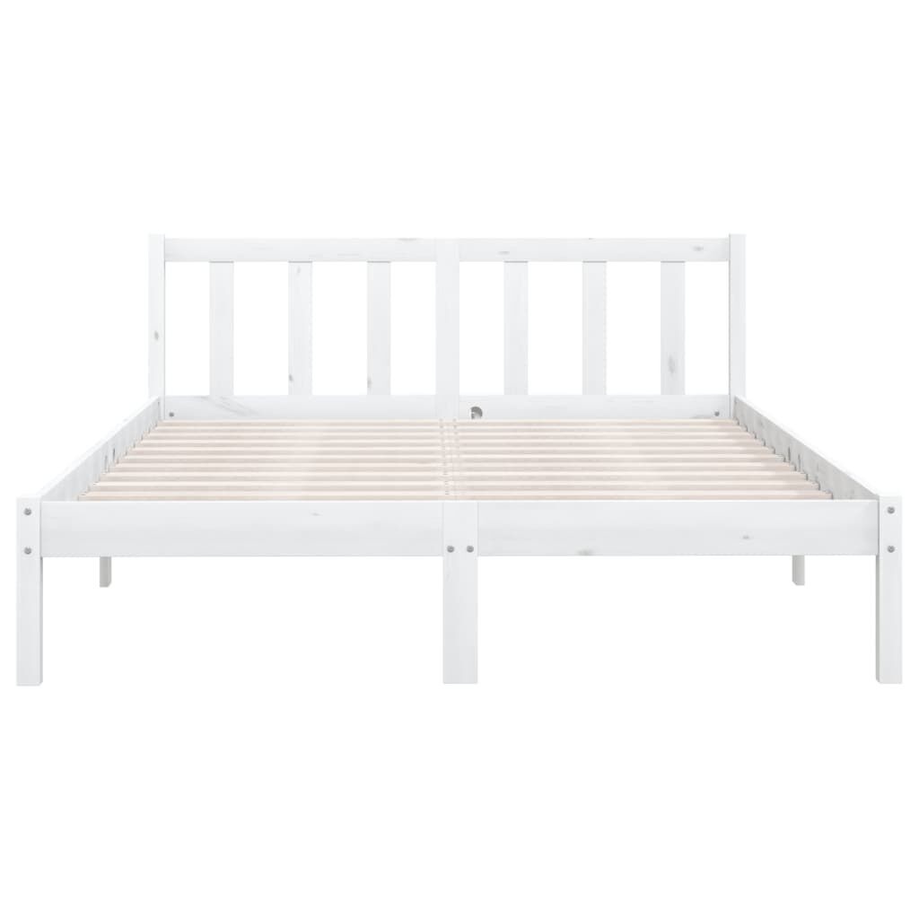vidaXL Bedframe Massief Grenenhout Wit 140x200 - 54% Korting!