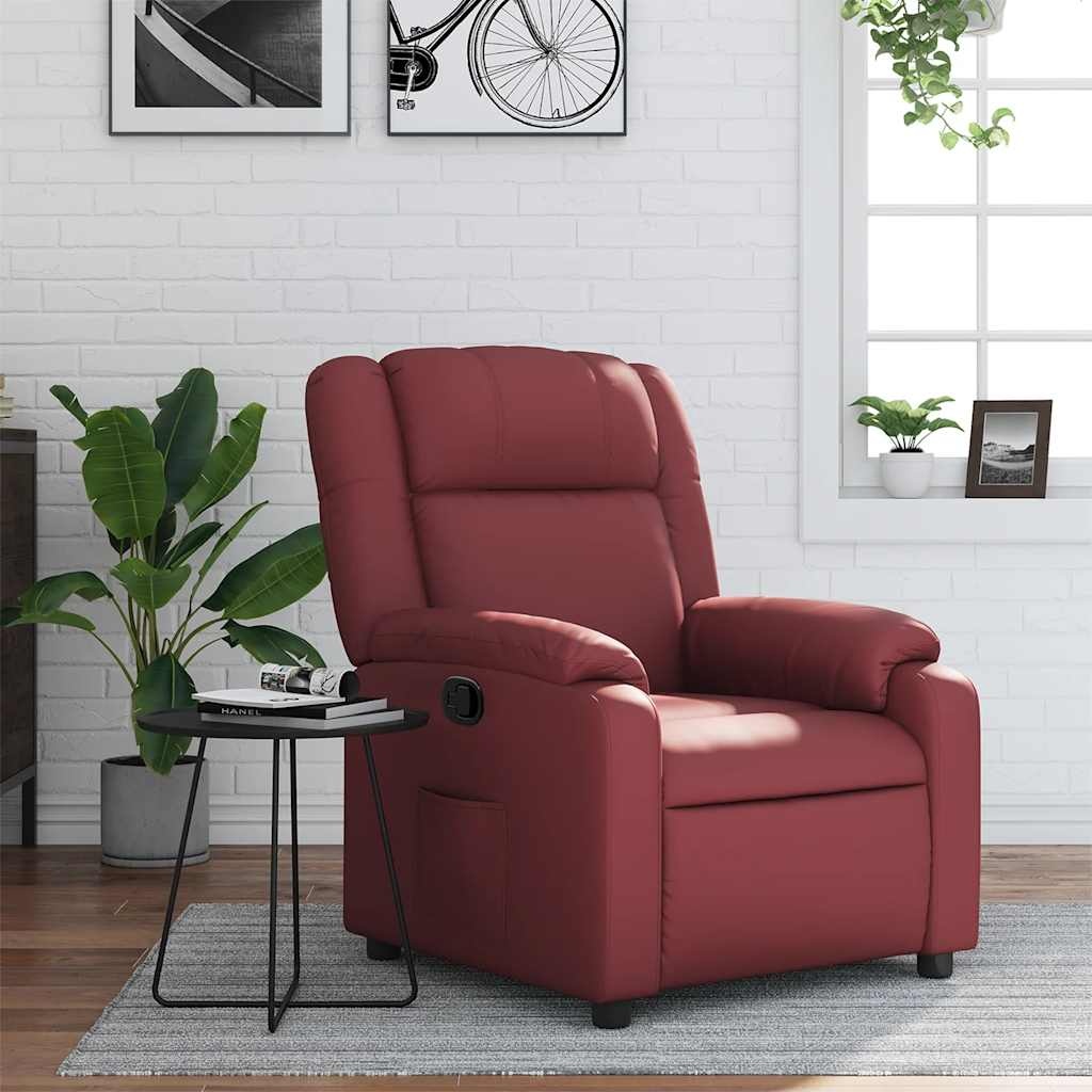 vidaXL Fauteuil Kunstleer Wijnrood - 54% Korting