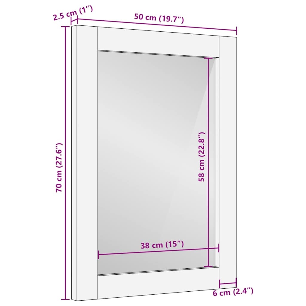 VidaXL Spiegel Massief Mangohout - 33% Korting!