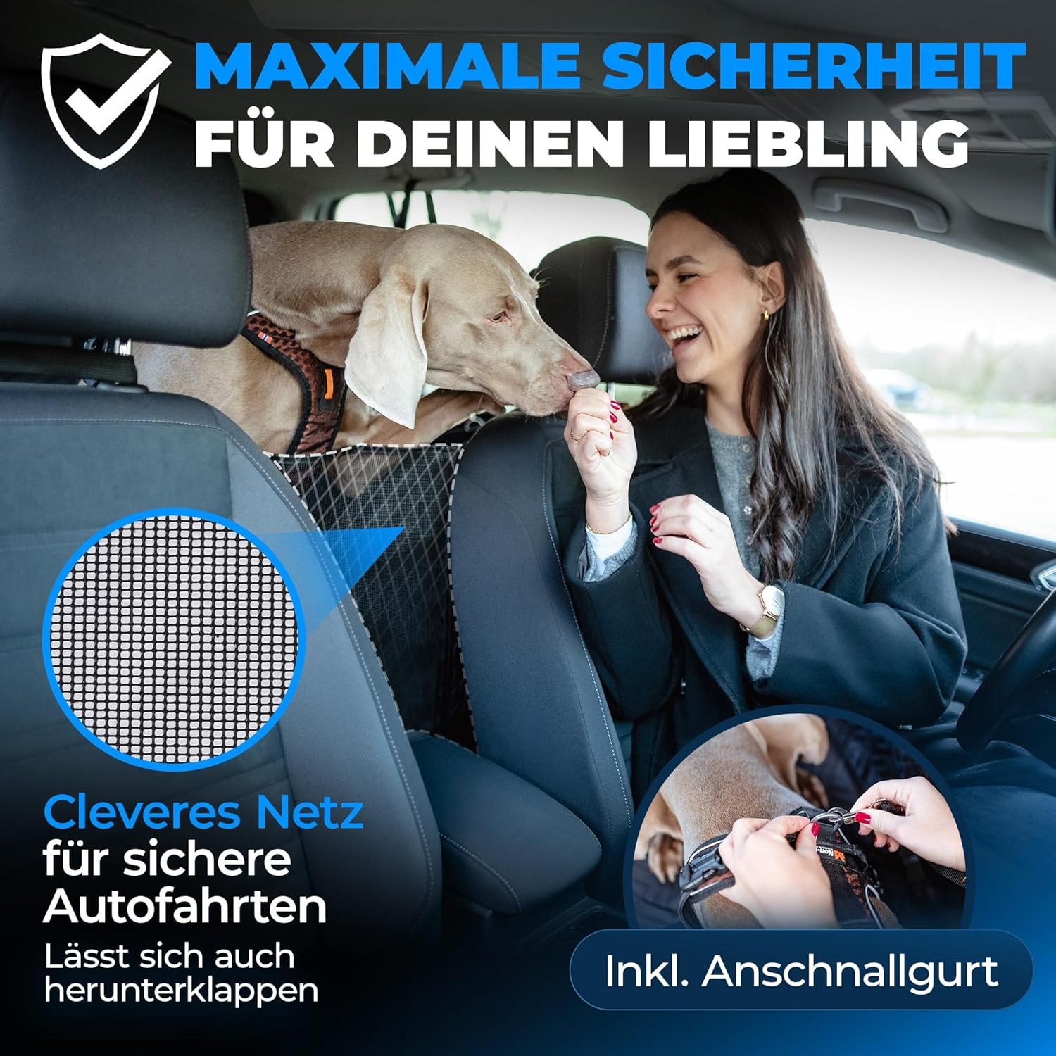 PfotenPass Hondendeken Achterbank (35% Korting!) - Waterdicht & Krasbestendig