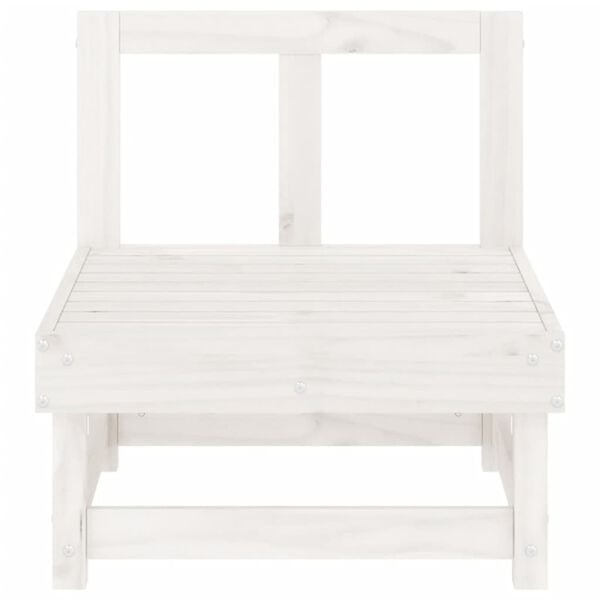 vidaXL Tuinmiddenbank Grenenhout Wit - 56% Korting!