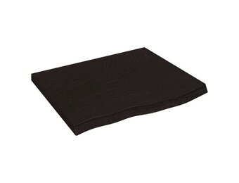 vidaXL Wastafelblad Massief Hout Donkerbruin - 60x60cm - 35% Korting