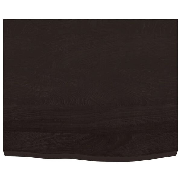 vidaXL Wastafelblad Massief Hout Donkerbruin - 60x60cm - 35% Korting
