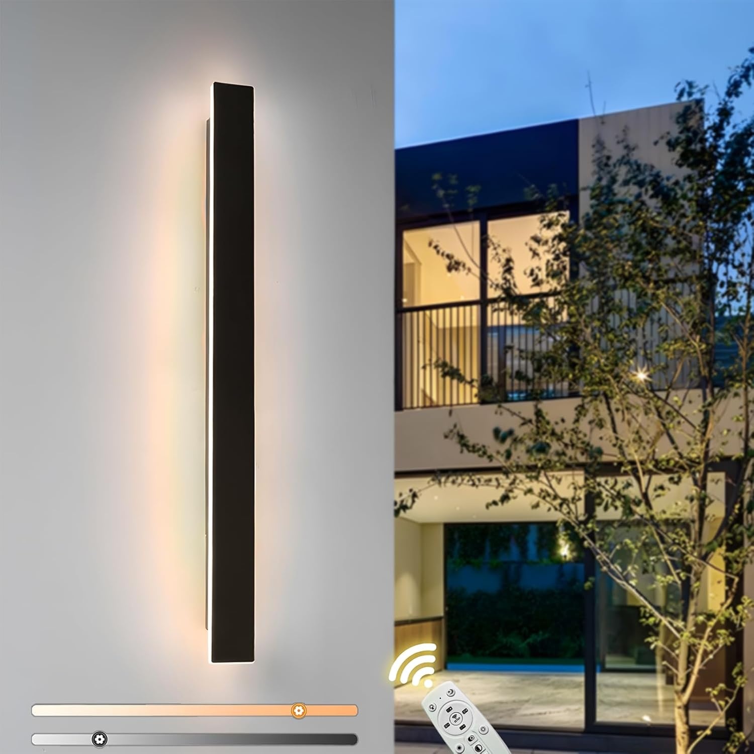 Lange LED Wandlamp Buiten - Dimbare Verlichting met Afstandsbediening - 29% Korting!