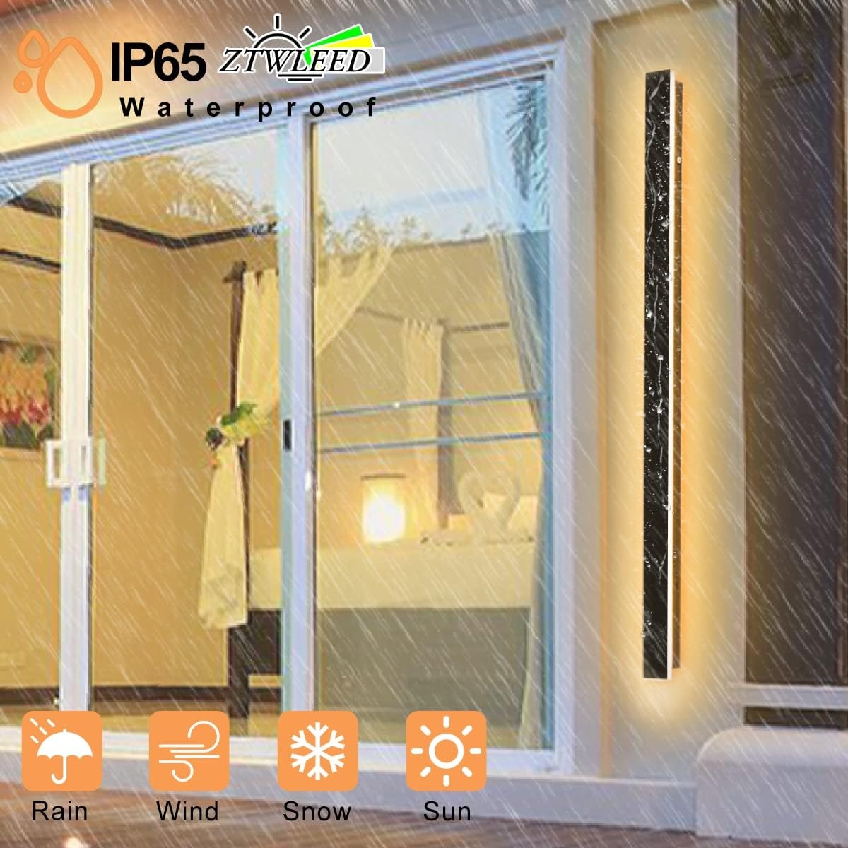 Lange LED Wandlamp Buiten - Dimbare Verlichting met Afstandsbediening - 29% Korting!