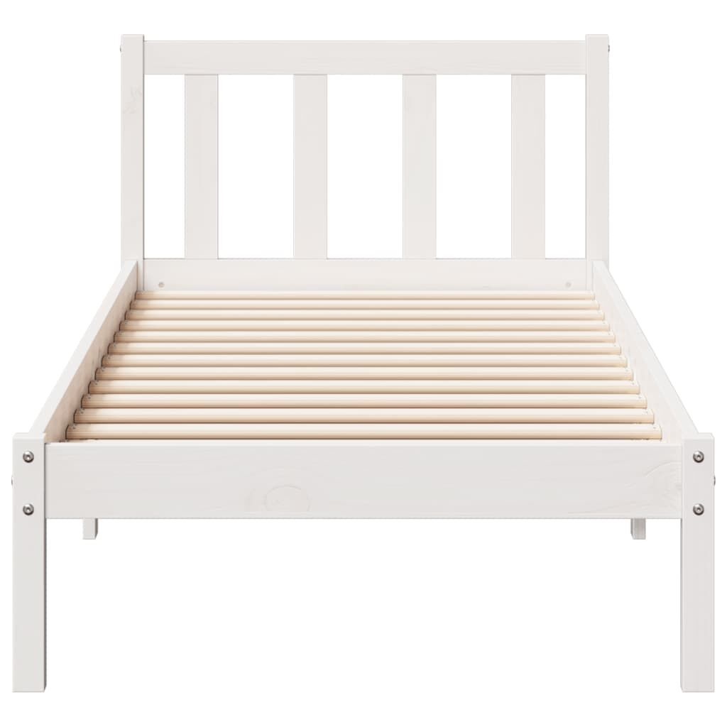 vidaXL Bedframe Grenenhout Wit 100x220 cm - 33% Korting!