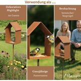 Vogelhuis met Standaard - Weerbestendig Metaal (120cm) - 30% Korting